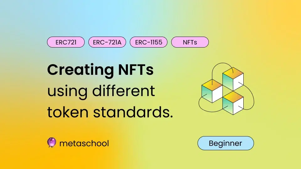 Creating NFTs using different token standards