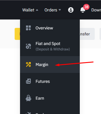 margin short binance