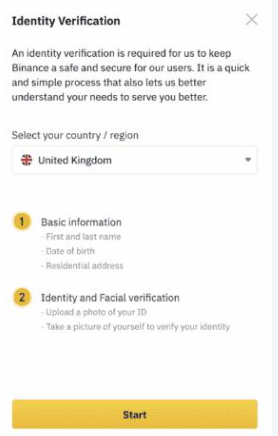 identity verification on binance