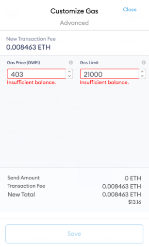 set gas fees on MetaMask wallet