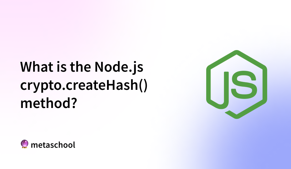 What is the Node.js crypto.createHash() method? - cover image