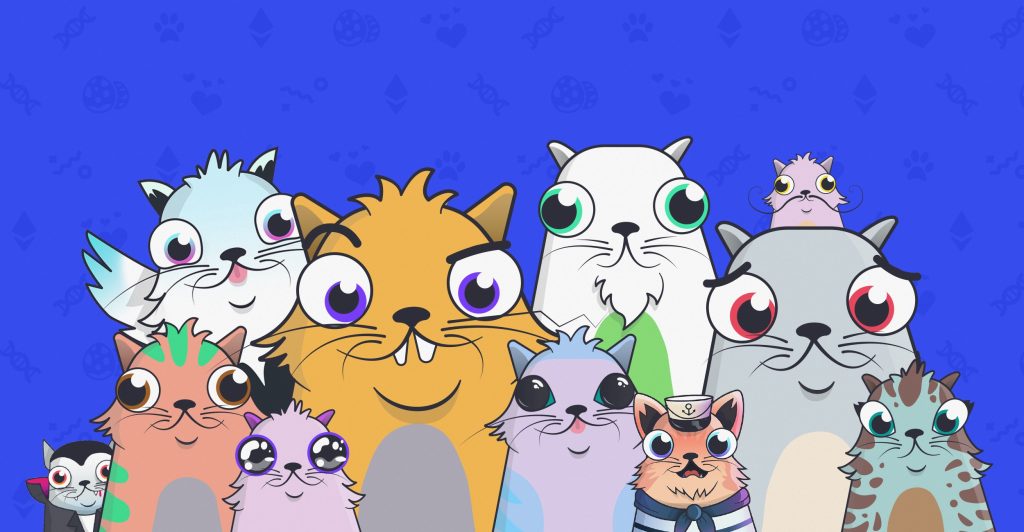 Crypto kitty nfts, in ERC-721 and ERC-1155 NFTs explanation