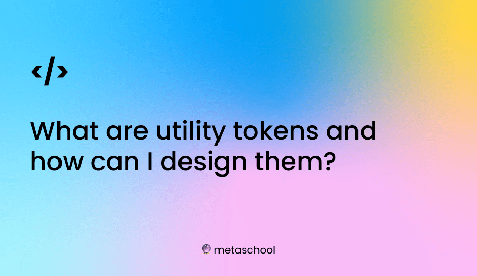 utility tokens and how to design them question card