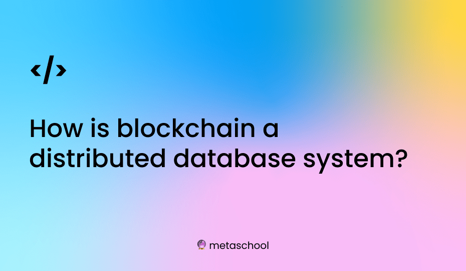 Images asking the question how blockchain is distributed database of