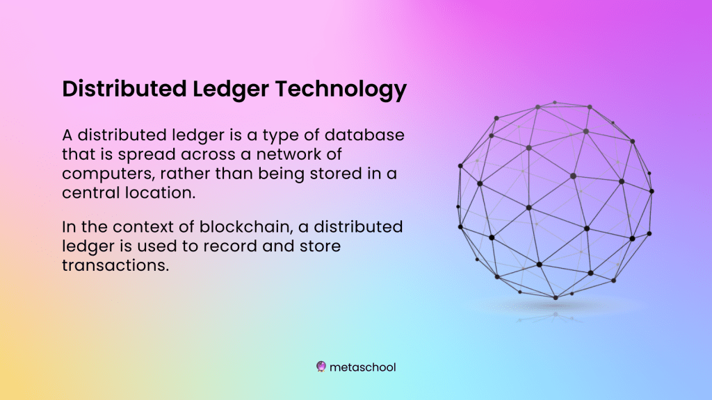 Distributed ledger technology icon and explanation