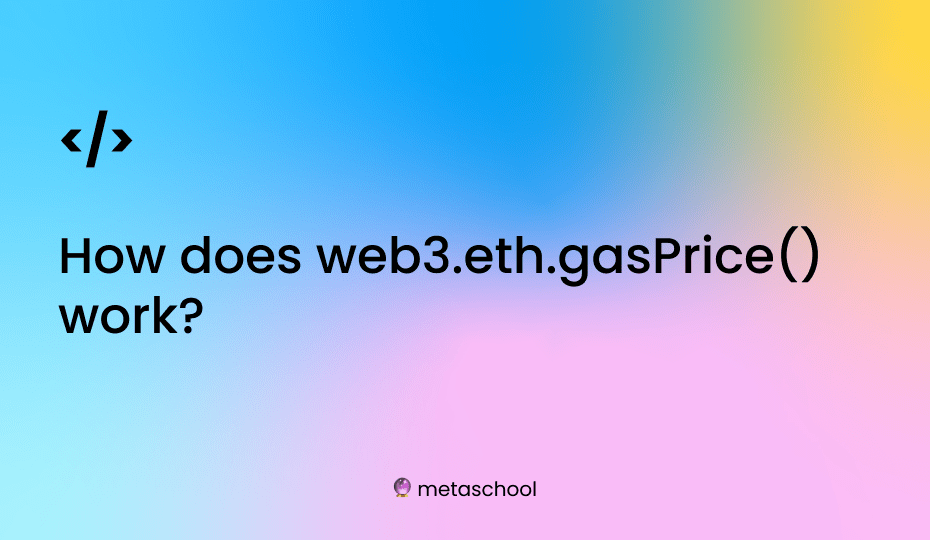 A poster saying how does web3 eth_gasprice work?