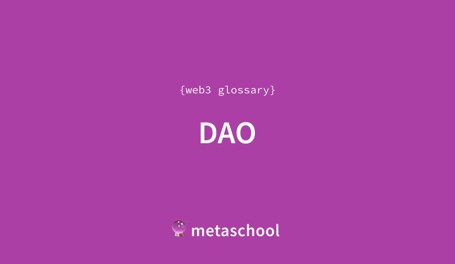 DAO meaning crypto glossary article cover