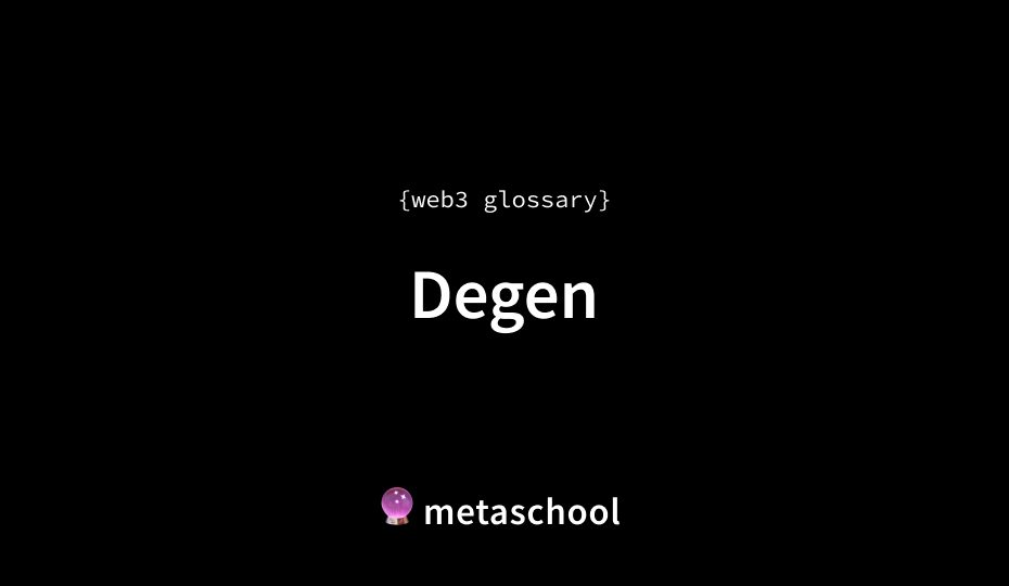 degen meaning crypto glossary article cover