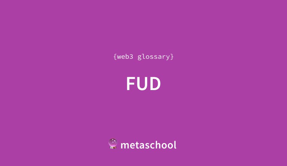 FUD meaning crypto glossary article metaschool cover