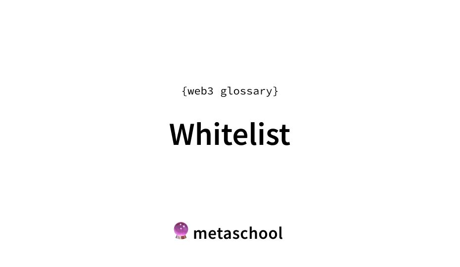 whitelist meaning crypto glossary article cover