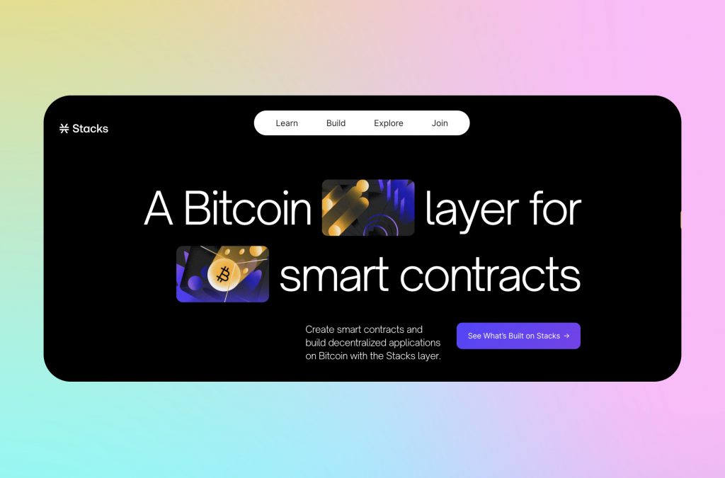 stacks blockchain homepage