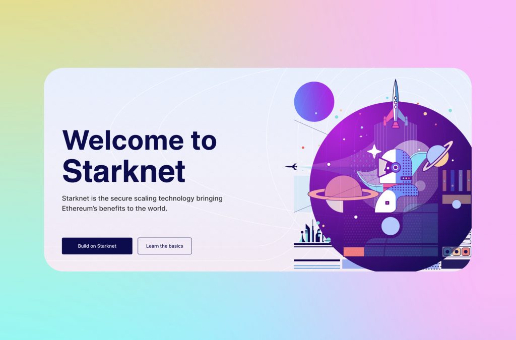 starknet tech blockchain homepage
