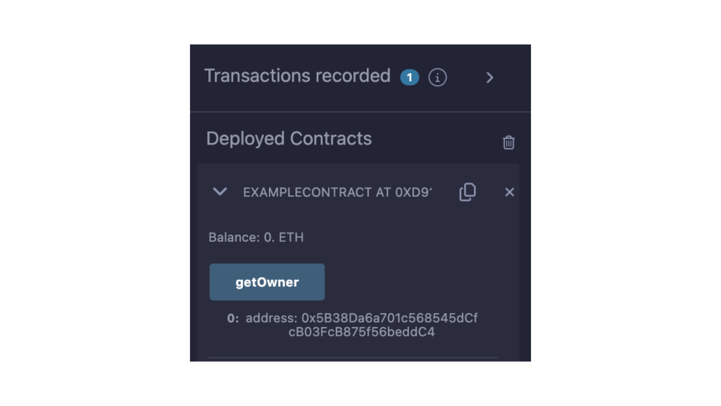 ExampleContract Output