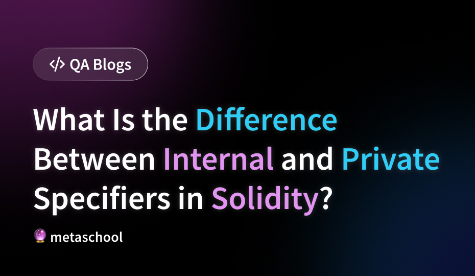 What Is the Difference Between Internal and Private Specifiers in Solidity