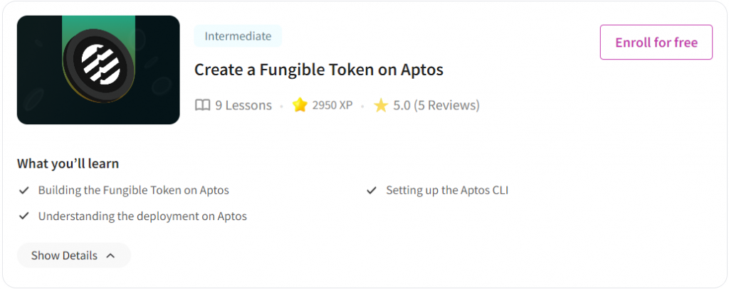 Create Fungile Token on Aptos