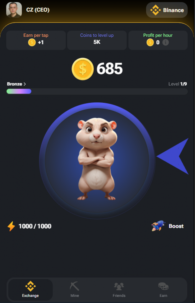 Play To Earn Game on Hamster Kombat