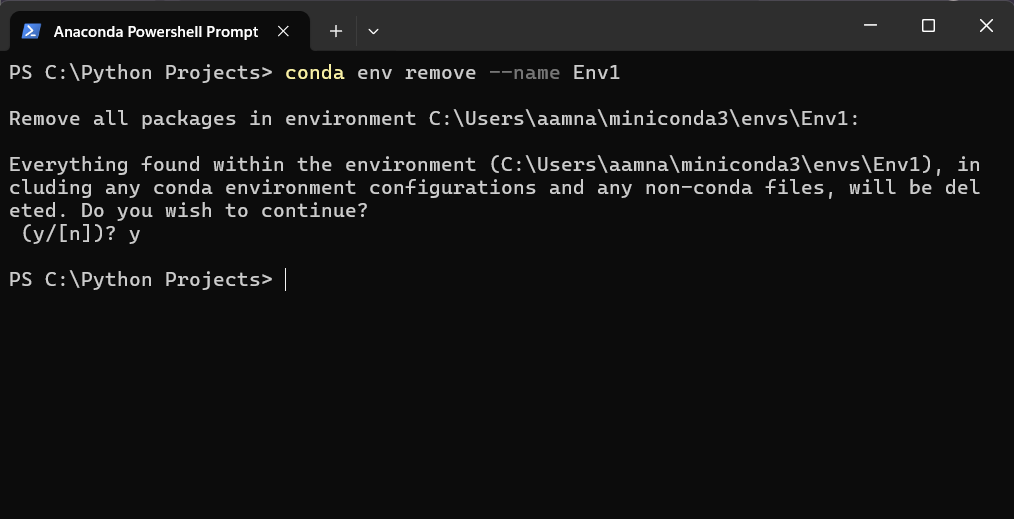 Remove Conda Environment