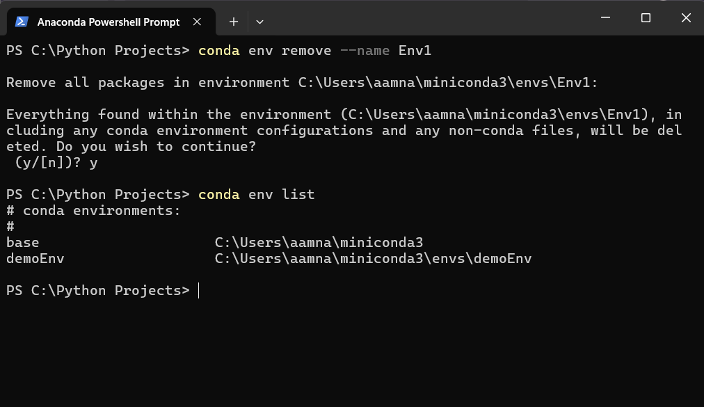 Remove Conda Environment