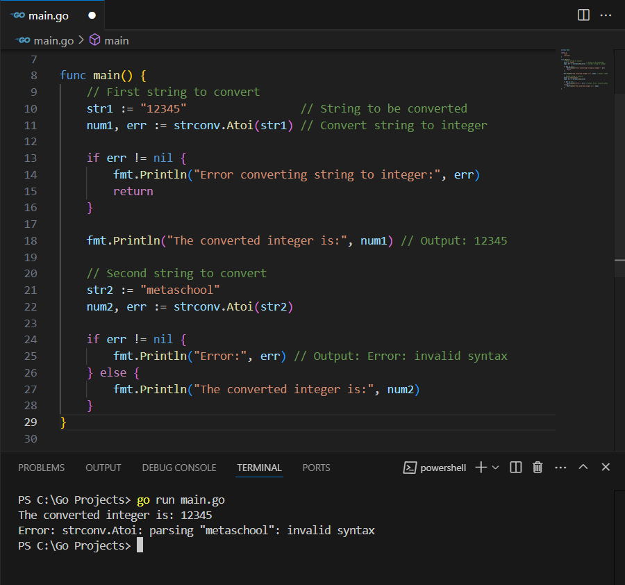 How to Convert String to Integer in Go? - Atoi()