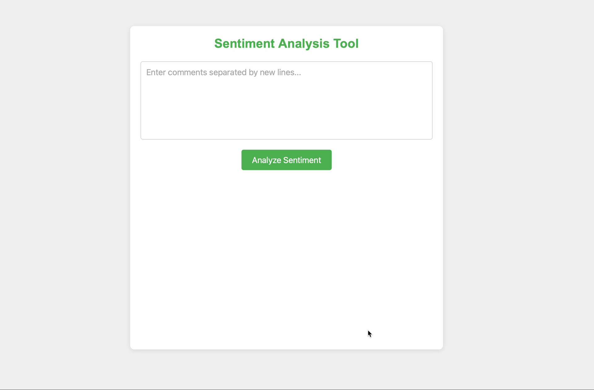 Sentiment analysis application